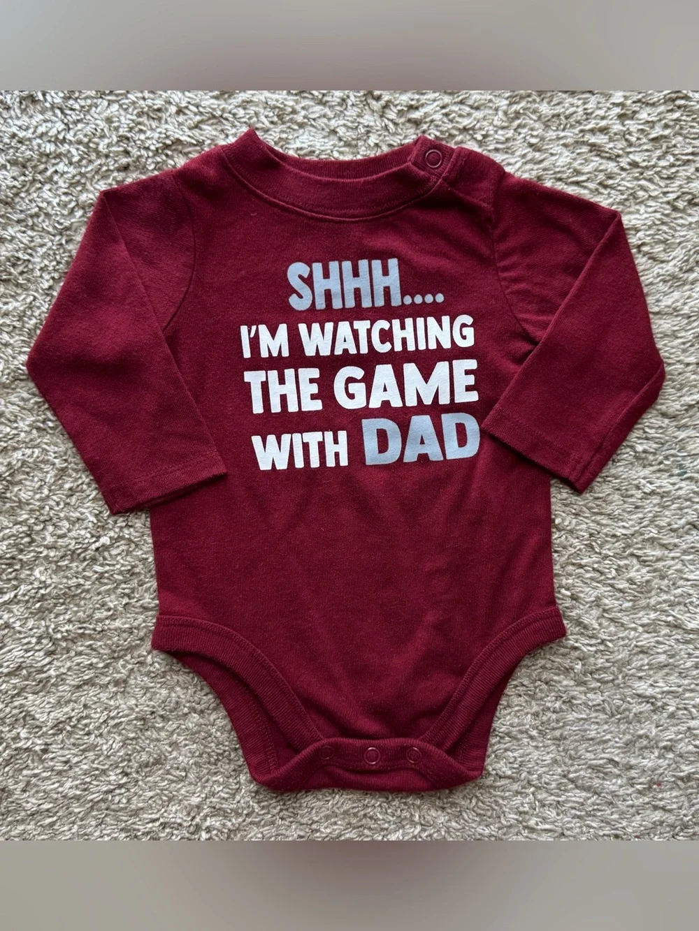 Garanimals “Shhh… I’m Watching the Game With Dad” Baby Bodysuit 0-3M